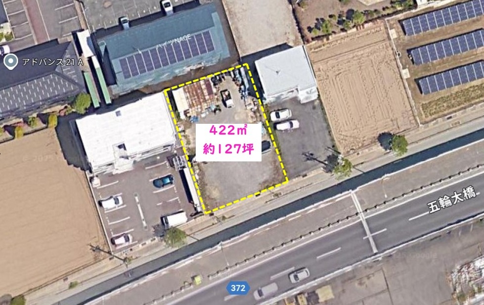 長野市大豆島・五輪大橋近くの貸し土地127坪！資材置場・駐車場向け 